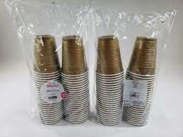 PLASTIC CUPS - GOLD       18 OZ   50PCS/PKG