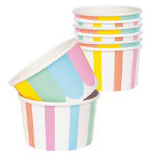 PASTEL ICE CREAM PAPER BOWLS