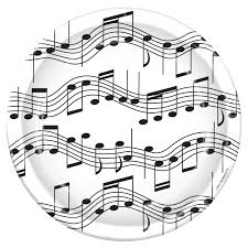 Musical Note 9" Paper Plates