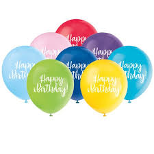 Script Happy Birthday 12" Latex Balloons