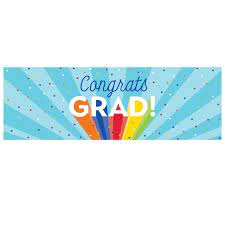 CONGRATS GRAD! RAINBOW BANNER