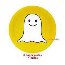 SNAPCHAT GHOST CAKE PLATES