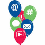 SOCIAL MEDIA 12" LATEX BALLOONS