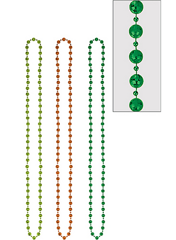 ST. PATRICK'S DAY DISCO BALL BEADED NECKLACES