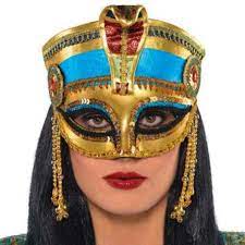 BLUE AND GOLD EGYPTIAN MASK