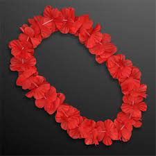 Bright Red Floral Lei