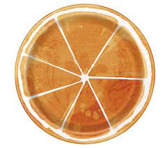 Orange 7" Dessert Paper Plates