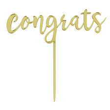 GOLD CONGRATS CAKE TOPPER