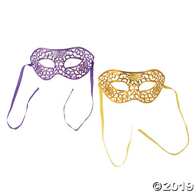 Gold or Purple Masquerade Mask