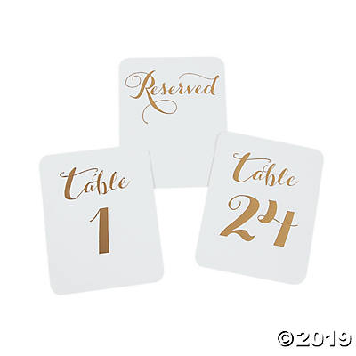 TABLE CARDS, 28 PIECES