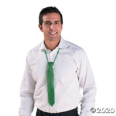 Green Beaded Tie