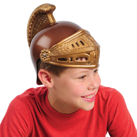 Child Size Plastic Gold Roman Helmet
