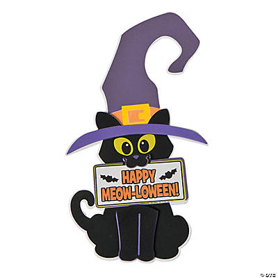 HALLOWEEN CAT DOOR KNOB HANGER CRAFT KIT