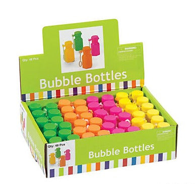 Hexagon Neon Mini Bubble Bottles