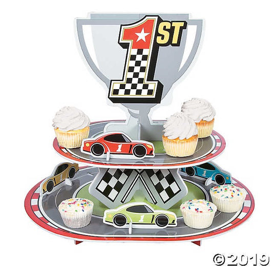 RACE TRACK CUPCAKE STAND