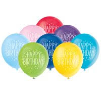 Happy Birthday 9" Latex Balloons