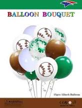 Baseball 12" Latex Balloon Bouquet