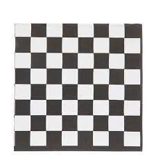Black and White Checkered Dinner Napkins