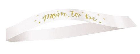 MOM TO BE GOLD SCRIPT SASH