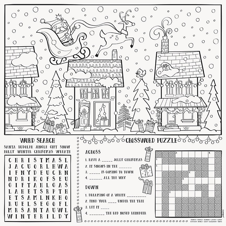 CHRISTMAS COLORING PLACEMATS