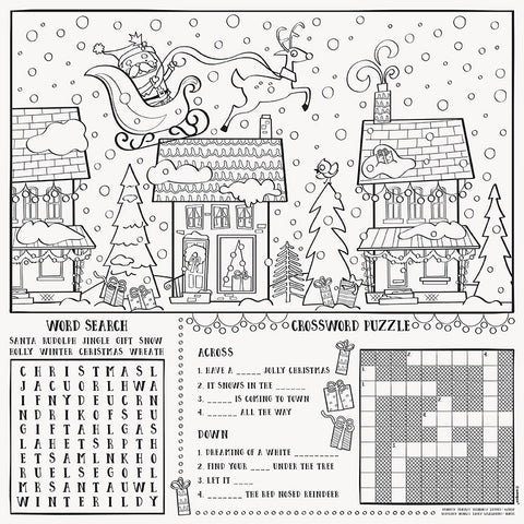 CHRISTMAS COLORING PLACEMATS