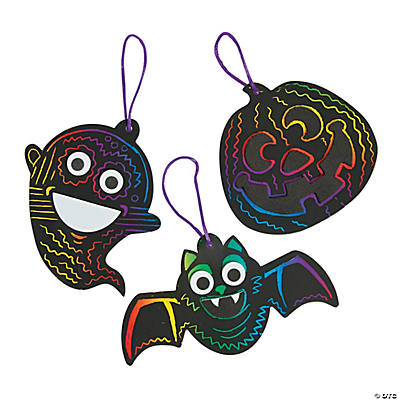 HALLOWEEN MAGIC SCRATCH ORNAMENTS