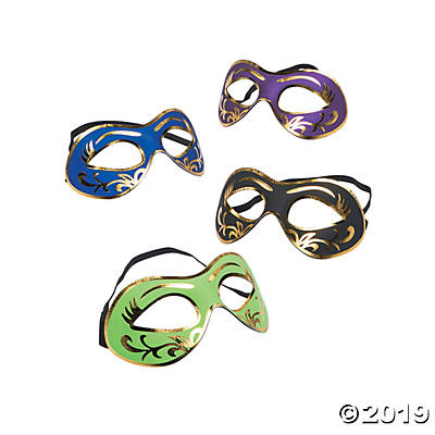 Masquerade Masks with Gold Accents 1pc