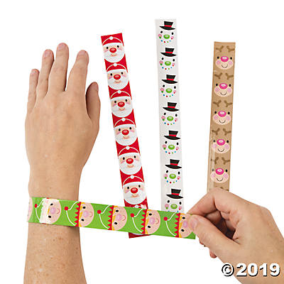 CHEERY CHRISTMAS SLAP BRACELETS