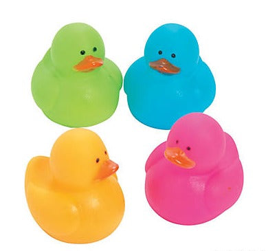 Mini Neon Rubber Ducks