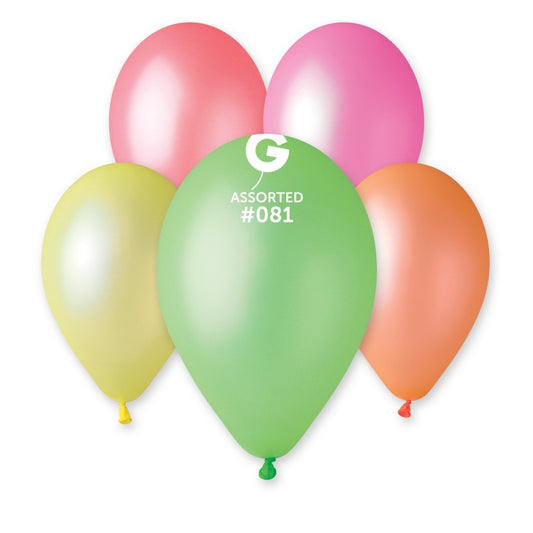 GEMAR 12" NEON LATEX BALLOONS