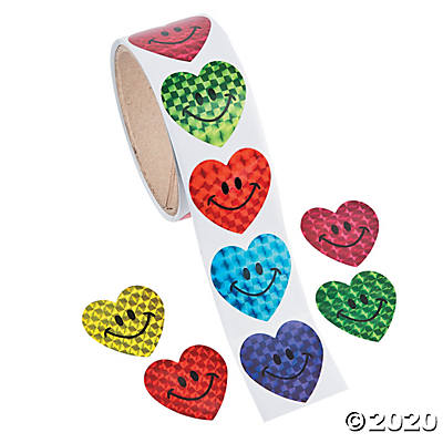 Smile Face Heart Prism Stickers