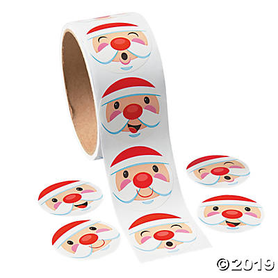SANTA FACE STICKERS