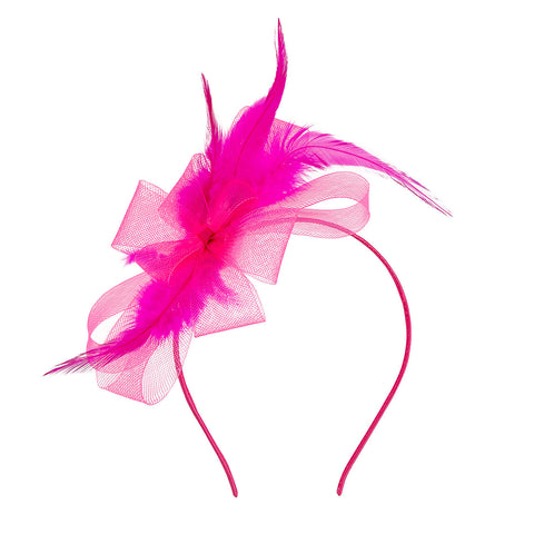 Hot Pink Derby Fascinator Headband