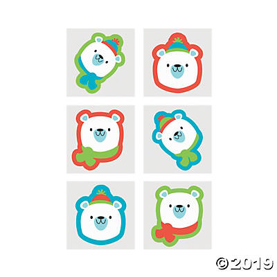 POLAR BEAR TEMPORARY TATTOOS