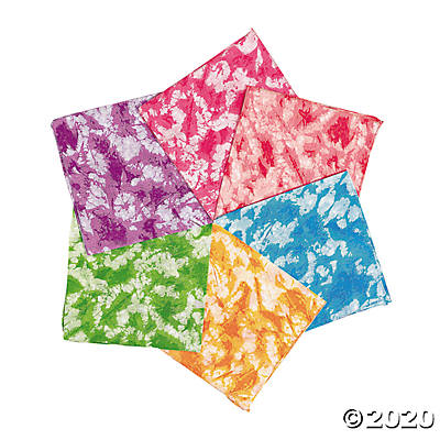 Polyester Tie-Dyed Bandanas