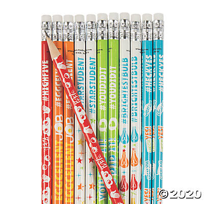 Positive Hashtag Reward Pencils