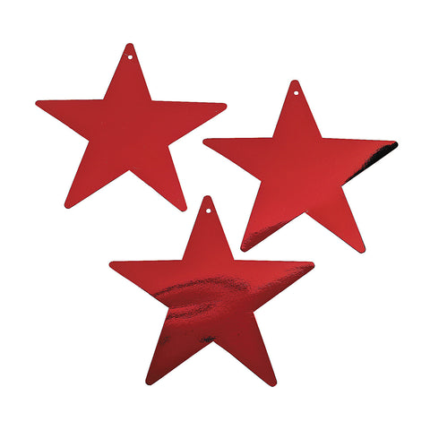 Red 9" Star Cutouts