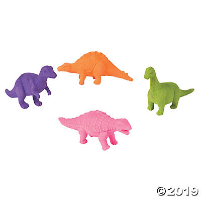 Colorful Dinosaur Erasers