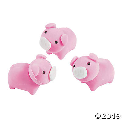 LITTLE PIG ERASERS 12PCS