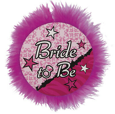 BRIDE TO BE FURRY BUTTON