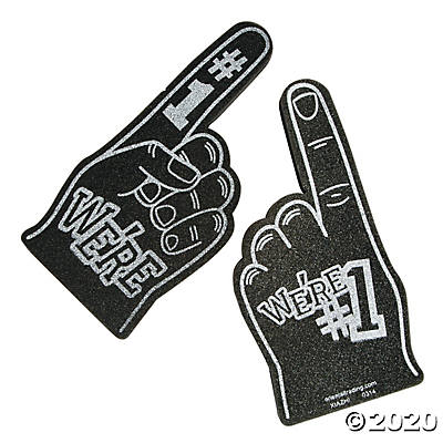 We're #1 Black Foam Finger