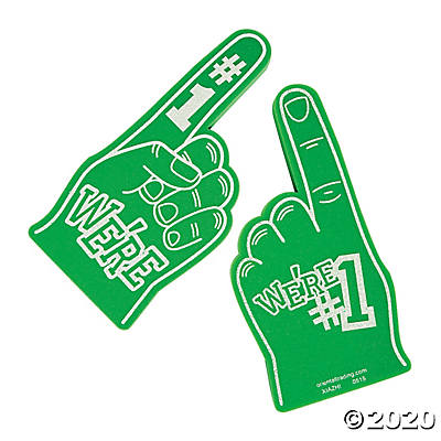 We're #1 Green Foam Finger