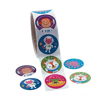 Space Animal Roll Stickers