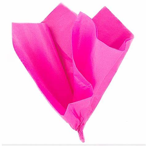 TISSUE PAPER - HOT PINK 20" x 20"  10 pc