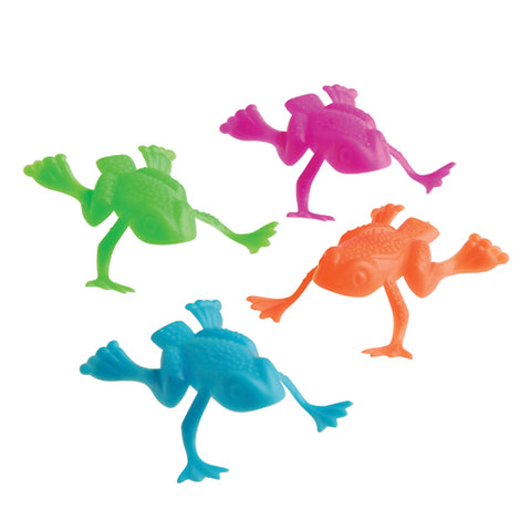 JUMPING NEON FROGS 36PCS PLASTIC