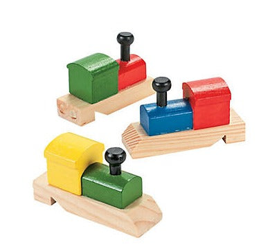 Wooden Train-Shaped Whistles